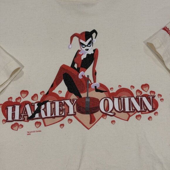Vintage 2005 Harley Quinn Cropped T-Shirt DC Comics Graphitti Tag Size XL Y2K - Picture 3 of 5